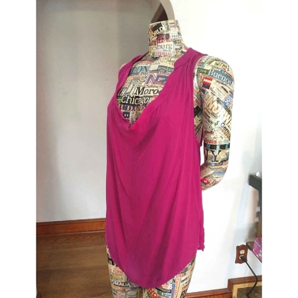 HEAT WAVE SALE! HAUTE HIPPIE- Pink Tank Tunic, sz Large. - Picture 8 of 12